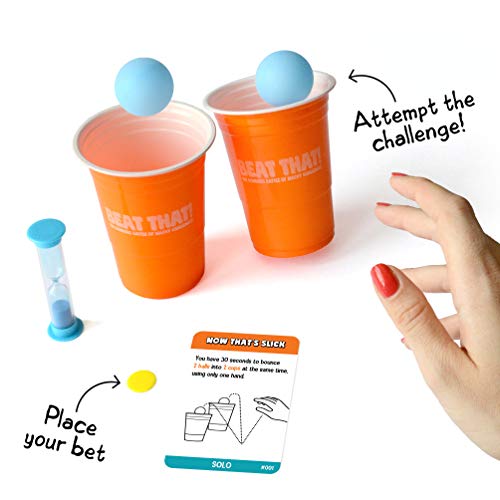 Beat That! - The Bonkers Battle of Wacky Challenges [Family Party Game for Kids & Adults] from That's What She Said Inc.