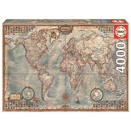 4,000 Piece Puzzle - The World Map by John N. Hansen Co. Inc.