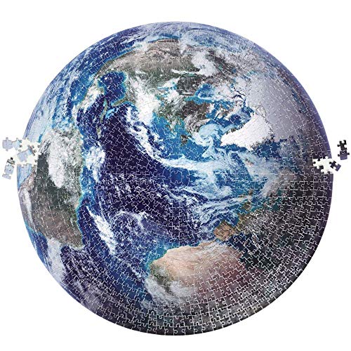 Blue Kazoo Earth Jigsaw Puzzle, 1000 Piece, Large Round Art Puzzle for Adults, Unique & Premium Quality by BlueKazoo