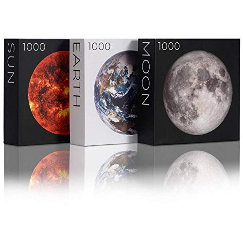 Blue Kazoo Earth Jigsaw Puzzle, 1000 Piece, Large Round Art Puzzle for Adults, Unique & Premium Quality by BlueKazoo