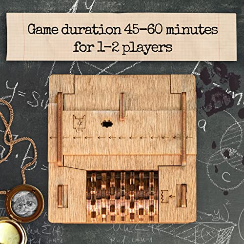Cluebox - 60 min Escape Room in a Box. SchrÃ¶dingers Cat. Wooden Brain Teaser 3D Puzzle. Box logic game. Gift box. Questbox from selon