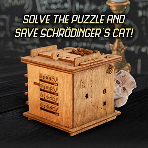 Cluebox - 60 min Escape Room in a Box. SchrÃ¶dingers Cat. Wooden Brain Teaser 3D Puzzle. Box logic game. Gift box. Questbox from selon