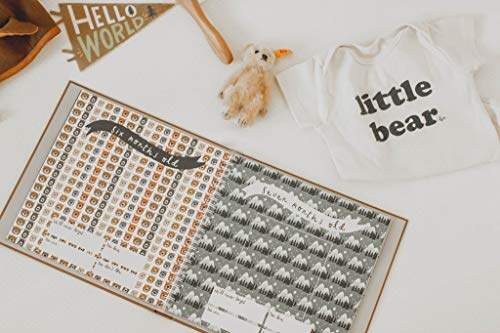 Lucy Darling Little Camper Baby Memory Book - First Year Journal Album To Capture Precious Moments - Milestone Keepsake For Boy Or Girl - Baby Shower Gift - Made In USA by Lucy Darling, LLC