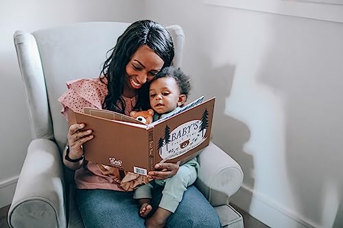 Lucy Darling Little Camper Baby Memory Book - First Year Journal Album To Capture Precious Moments - Milestone Keepsake For Boy Or Girl - Baby Shower Gift - Made In USA by Lucy Darling, LLC