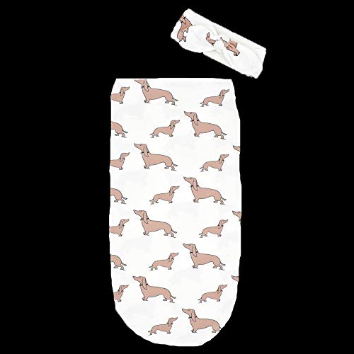 Doxie Swaddle Sack for Newborn, Dachshund Cocoon, Weiner Dog Swaddle with Headband, Boy Sleep Sack, Baby Boy Cocoon Swaddle, Cocoon Sack, Newborn Hospital Photos by SHUCHE