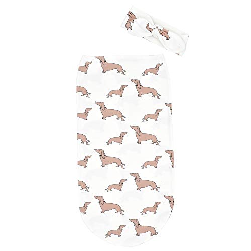 Doxie Swaddle Sack for Newborn, Dachshund Cocoon, Weiner Dog Swaddle with Headband, Boy Sleep Sack, Baby Boy Cocoon Swaddle, Cocoon Sack, Newborn Hospital Photos by SHUCHE