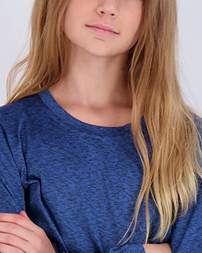 4 Pack: Girls Long Sleeve Active Quick Dry Fit Crew Neck T-Shirt Active Athletic Tops Essentials Soccer Sports Yoga Gym Shirts Young Teen Chica's Tees Sleep Zebra Summer Clothes- Set 6, M (10-12) from 