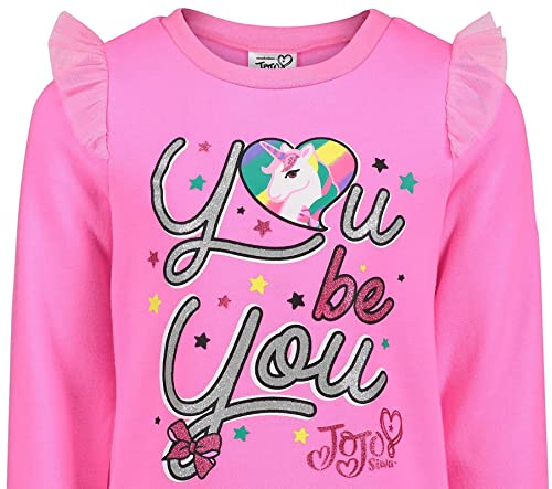 JoJo Siwa Little Girls Fleece Sweatshirt & Ruffle Leggings Pink 5 by H.I.S. International