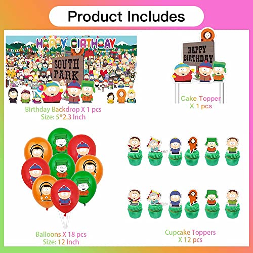 South Park Party Supplies Decorations Cake Topper Birthday Backdrop Background Decor from SAOWN