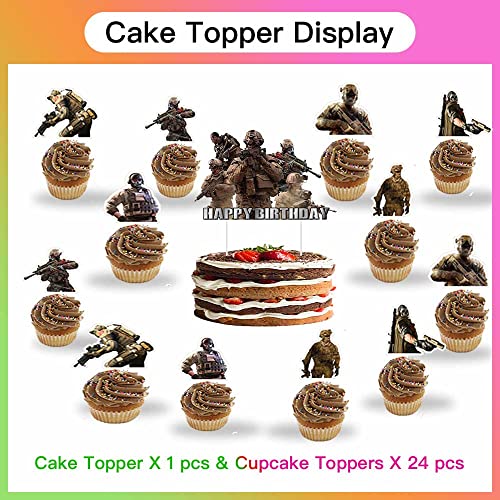 Vedio Game Call Duty Party Supplies Birthday Decorations Plates Balloons Banner Cake Toppers Plastic Cutlery Disposable Knives Forks Set Decorations Decor by caoshou