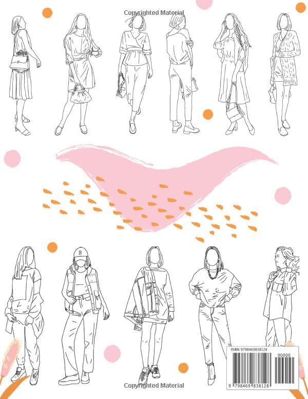Fashion Coloring: Beautiful Fashion Design Clothing Coloring Book for Women, Girls and Teens - Simple And Relaxing Coloring Pages by Independently published