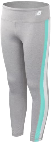 New Balance Girls? Active Leggings Set ? 3 Piece T-Shirt, and Leggings Activewear Set, Size 7-8, Surf/Grey/Surf by 