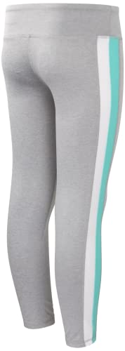 New Balance Girls? Active Leggings Set ? 3 Piece T-Shirt, and Leggings Activewear Set, Size 7-8, Surf/Grey/Surf by 