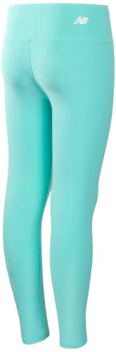 New Balance Girls? Active Leggings Set ? 3 Piece T-Shirt, and Leggings Activewear Set, Size 7-8, Surf/Grey/Surf by 