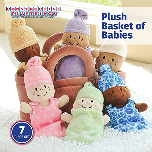 Basket of Babies Creative Minds Plush Dolls, Soft Baby Dolls Set, 6 Piece Set for All Ages from US Toy & Constuctive Playthings