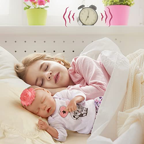 JIZHI Lifelike Reborn Baby Dolls Girl 17 Inch Full Body Vinyl Washable Realistic Newborn Baby Dolls with Clothes and Toy Accessories Gift for Kids Age 3+ from JIZHI