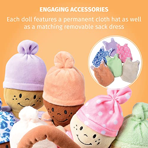 Basket of Babies Creative Minds Plush Dolls, Soft Baby Dolls Set, 6 Piece Set for All Ages from US Toy & Constuctive Playthings