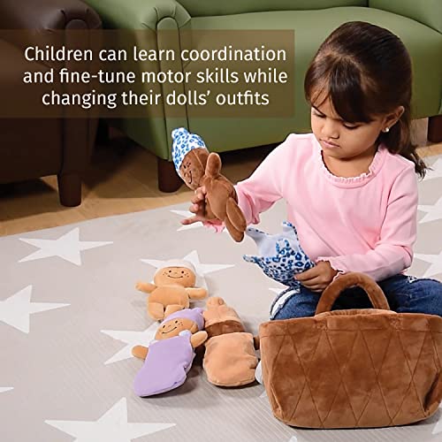 Basket of Babies Creative Minds Plush Dolls, Soft Baby Dolls Set, 6 Piece Set for All Ages from US Toy & Constuctive Playthings