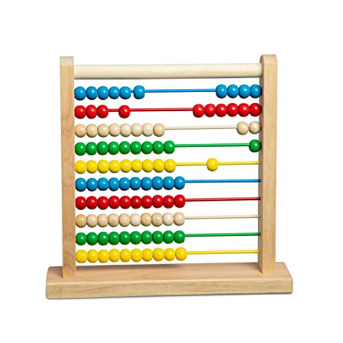 Melissa & Doug Abacus - Classic Wooden Educational Counting Toy With 100 Beads by Melissa & Doug