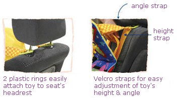 Taf Toys Toe Time Infant Car Seat Toy | Kick and Play Activity Center with Music, Lights, Mirror, and Jingling Toys | Fun Travel Baby Toy for Rear Car Seat | Easier Drive with Newborns, Babies from Generic