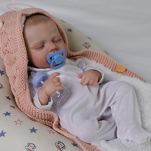 DayOffKids Realistic Reborn Baby Dolls:20 Inch Lifelike Realistic Newborn Doll Soft Cloth Body Baby Dolls That Look Real , Real Life Realistic Newborn Baby Dolls for Kids Age 3+ by DayOffKids