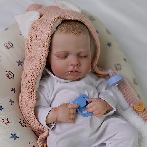 DayOffKids Realistic Reborn Baby Dolls:20 Inch Lifelike Realistic Newborn Doll Soft Cloth Body Baby Dolls That Look Real , Real Life Realistic Newborn Baby Dolls for Kids Age 3+ by DayOffKids
