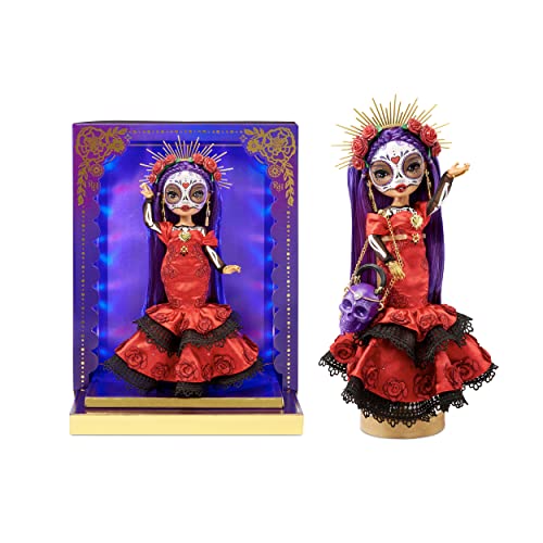 Rainbow High 2022 Celebration Edition DÃ­a De Los Muertos Maria Garcia Fashion Collector Doll 11 in. Celebratory Face Painting & Calavera Purse. Light Up Display & Premium Accessories. Great Gift by MGA Entertainment