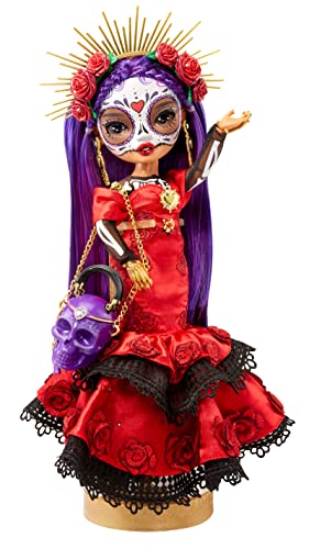Rainbow High 2022 Celebration Edition DÃ­a De Los Muertos Maria Garcia Fashion Collector Doll 11 in. Celebratory Face Painting & Calavera Purse. Light Up Display & Premium Accessories. Great Gift by MGA Entertainment
