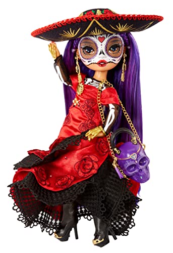 Rainbow High 2022 Celebration Edition DÃ­a De Los Muertos Maria Garcia Fashion Collector Doll 11 in. Celebratory Face Painting & Calavera Purse. Light Up Display & Premium Accessories. Great Gift by MGA Entertainment