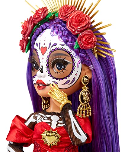 Rainbow High 2022 Celebration Edition DÃ­a De Los Muertos Maria Garcia Fashion Collector Doll 11 in. Celebratory Face Painting & Calavera Purse. Light Up Display & Premium Accessories. Great Gift by MGA Entertainment