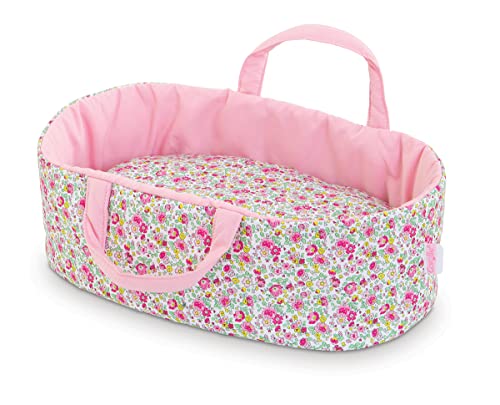Corolle Baby Doll Carry Bed - Floral Print Design with Reversible Blanket, fits 12" Baby Dolls from Corolle