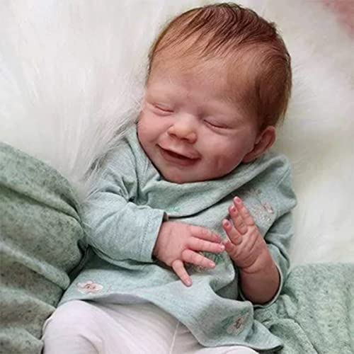 Uvvyui Reborn Sleeping Baby Dolls - Lifelike 18 Inch Baby Dolls Girl, Realistic Newborn Baby Dolls, Reborn Baby Dolls Girl, Full Body Soft Vinyl Real Life Baby Dolls Gift for Kids Girls 3+ Year Old from Uvvyui