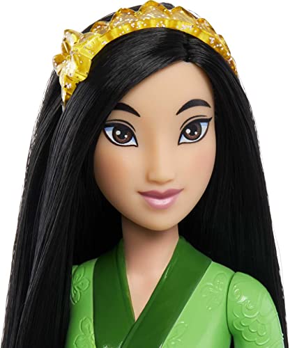 Disney Princess Dolls, New for 2023, Mulan Posable Fashion Doll with Sparkling Clothing and Accessories, Disney Movie Toys by Mattel