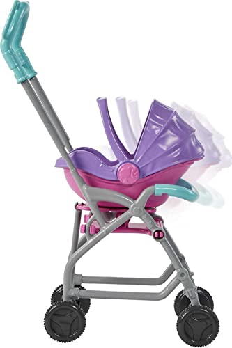 Barbie Skipper Babysitters Inc. Playset with Skipper Babysitter Doll (Brunette), Stroller, Baby Doll & 5 Accessories, Toy for 3 Year Olds & Up by Mattel