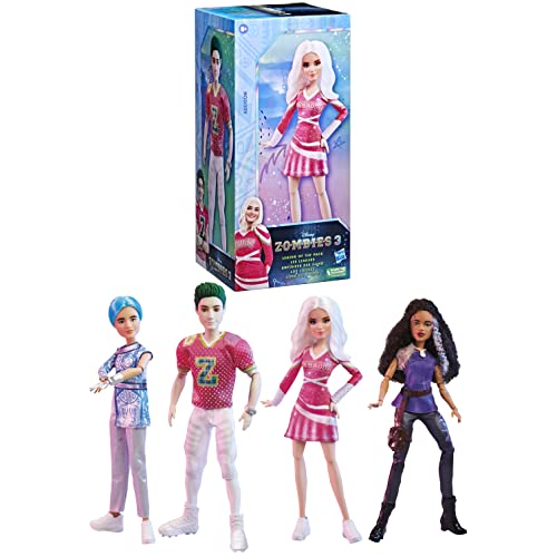 Disney Princess Zombies 3 Leader of The Pack Fashion Doll 4-Pack -- 12-Inch Dolls with Outfits and Accessories, Toy for Kids Ages 6 Years Old and Up by Hasbro