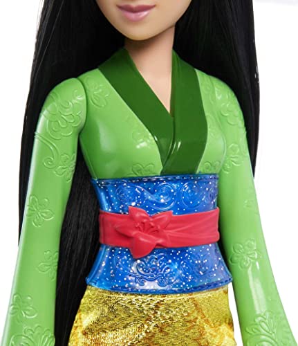 Disney Princess Dolls, New for 2023, Mulan Posable Fashion Doll with Sparkling Clothing and Accessories, Disney Movie Toys by Mattel