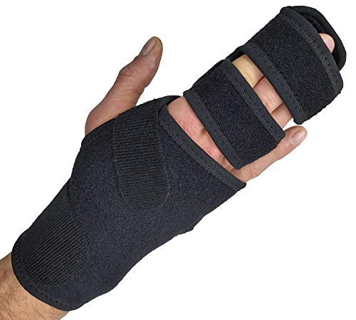 Trigger Finger Splint Finger Brace â Supports Two or Three Fingers. Help Broken Fingers Hand Contractures, Arthritis, Tendonitis, Mallet Fingers or Hand Splint for Metacarpal Fractures (Right - S/Med) by Armstrong Amerika