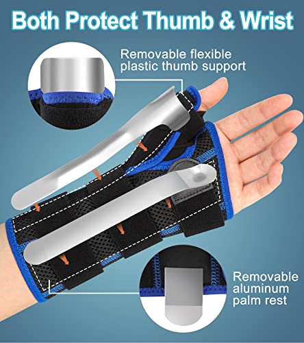 Wrist Brace with Thumb Spica Splint - Adjustable Thumb Wrist Support for Arthritis, Sprains, Tendonitis, Ligament Injury, Carpal Tunnel, De Quervain's Tenosynovitis and Sports Protection fit Women & Men (Left Hand) by TISMOD
