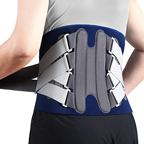 NEENCA Professional Back Support Brace, Adjustable Lumbar Support for Pain Relief of Back/Lumbar/Waist, Waist Wrap with Spring Stabilizers for Injury, Herniated Disc, Sciatica, Scoliosis and more by 