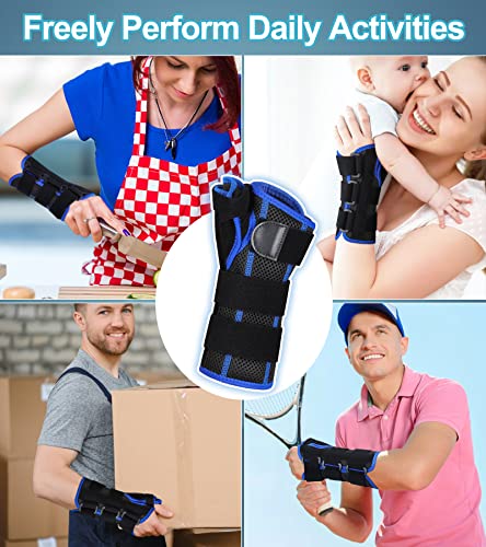 Wrist Brace with Thumb Spica Splint - Adjustable Thumb Wrist Support for Arthritis, Sprains, Tendonitis, Ligament Injury, Carpal Tunnel, De Quervain's Tenosynovitis and Sports Protection fit Women & Men (Left Hand) by TISMOD