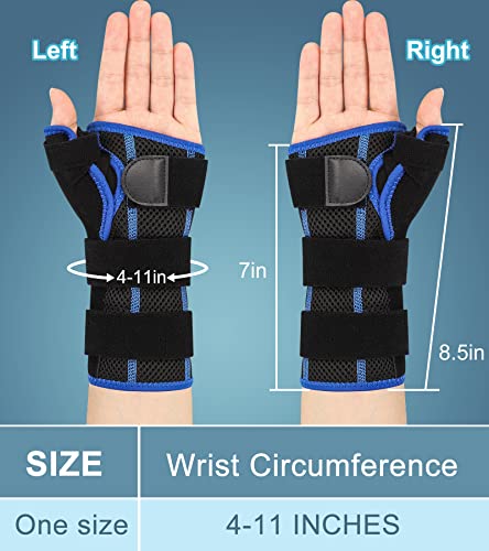 Wrist Brace with Thumb Spica Splint - Adjustable Thumb Wrist Support for Arthritis, Sprains, Tendonitis, Ligament Injury, Carpal Tunnel, De Quervain's Tenosynovitis and Sports Protection fit Women & Men (Left Hand) by TISMOD