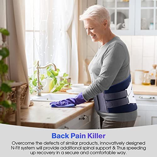 NEENCA Professional Back Support Brace, Adjustable Lumbar Support for Pain Relief of Back/Lumbar/Waist, Waist Wrap with Spring Stabilizers for Injury, Herniated Disc, Sciatica, Scoliosis and more by 