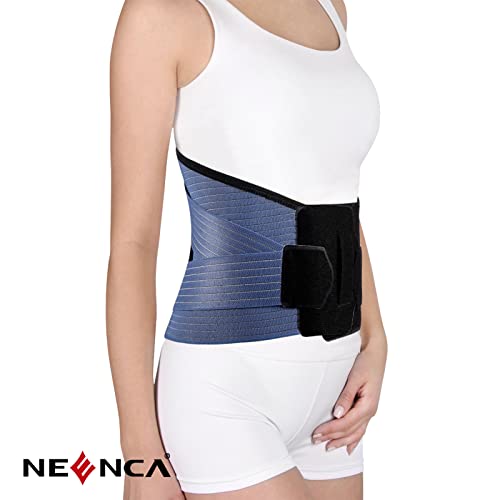 NEENCA Professional Back Support Brace, Adjustable Lumbar Support for Pain Relief of Back/Lumbar/Waist, Waist Wrap with Spring Stabilizers for Injury, Herniated Disc, Sciatica, Scoliosis and more by 