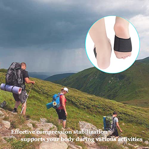 Copper Arch Support Sleeves (4PCS), Plantar Fasciitis Braces for Foot Care, Foot Compression Sleeve for Heel Spurs, Flat & Fallen Arches and High Arch Pain Relief, Arch Support Bands for Women & Men by ANHOGEU