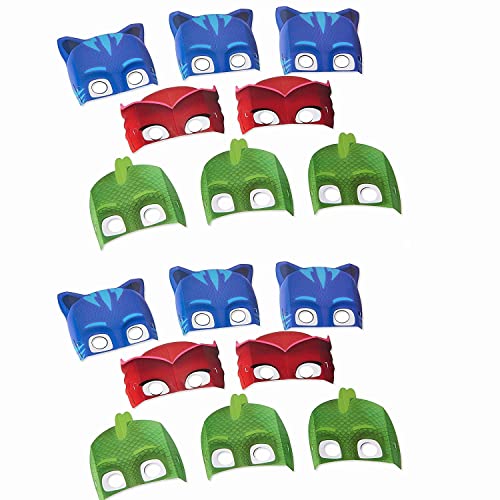 PJ Masks Paper Masks (16 Count) Party Supply for 16 Kids. Kids Love PJ Mask from Amscan