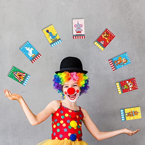 Containlol 24 Pcs Mini Circus Carnival Notebooks Carnival Birthday Party Supplies Goodie Bag Stuffers Journal Notepad Teacher Classroom Supplies for Circus Birthday Baby Shower Showman Themed Party from Containlol