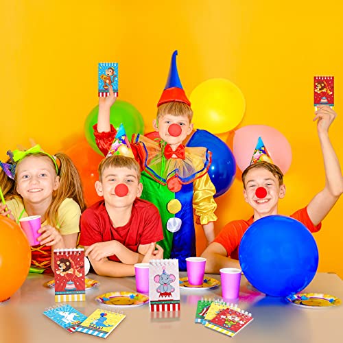 Containlol 24 Pcs Mini Circus Carnival Notebooks Carnival Birthday Party Supplies Goodie Bag Stuffers Journal Notepad Teacher Classroom Supplies for Circus Birthday Baby Shower Showman Themed Party from Containlol
