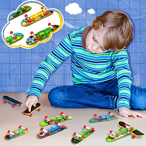 18 Pcs Mini Finger Skateboards Light up LED Finger Toys Novelty Glowing Skateboard Toys Fingerboard Decorations LED Fingertips Movement Finger Toy Skateboard Party Favors for Teens(Stylish Style) by Sosation