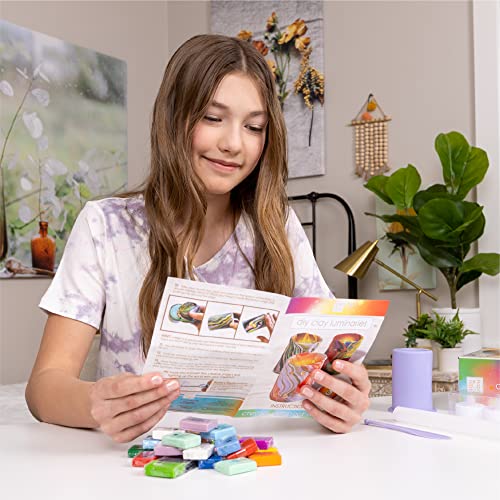 Hapinest Make Your Own Clay Luminaries Arts and Crafts Kit for Kids Girls and Boys Teens Ages 6 7 8 9 10 11 12 Years Old and Up by Island Genius