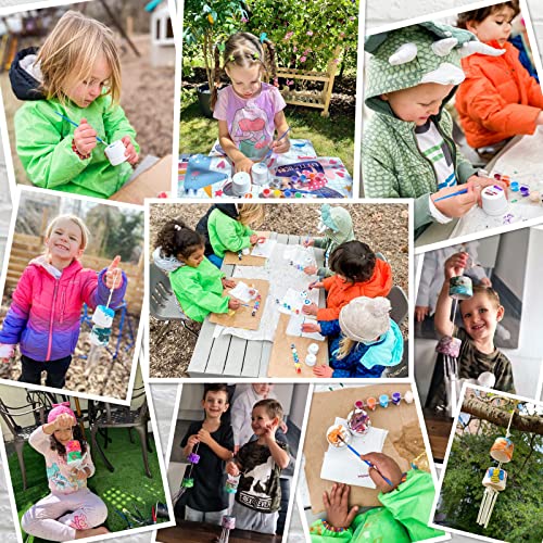 2-Pack Make A Wind Chime Kits - Arts & Crafts Construct & Paint Wind Powered Musical Chime DIY Gift for Kids, Boys & Girls from Gooidea
